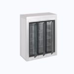 Commercial display fridge with glass doors