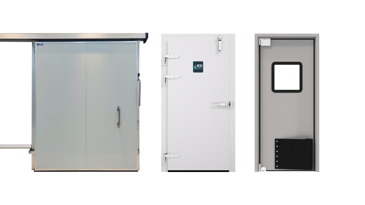 Commercial cold room doors — swing, sliding, pallet, and traffic doors by ICC Energy