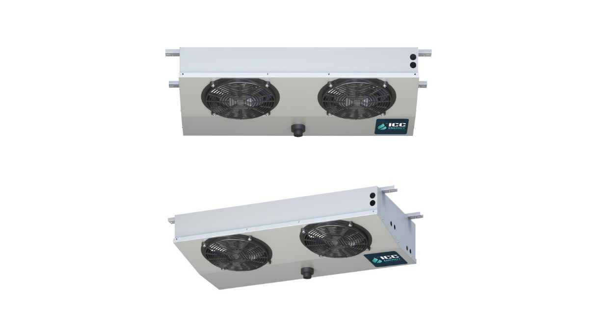 Angular evaporators by ICC Energy — slim-profile cooler evaporator with R134A support