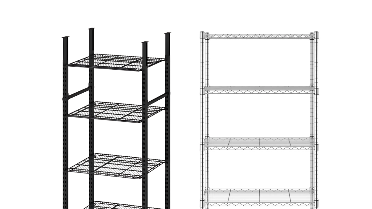 Heavy duty shelving and stainless steel restaurant equipment
