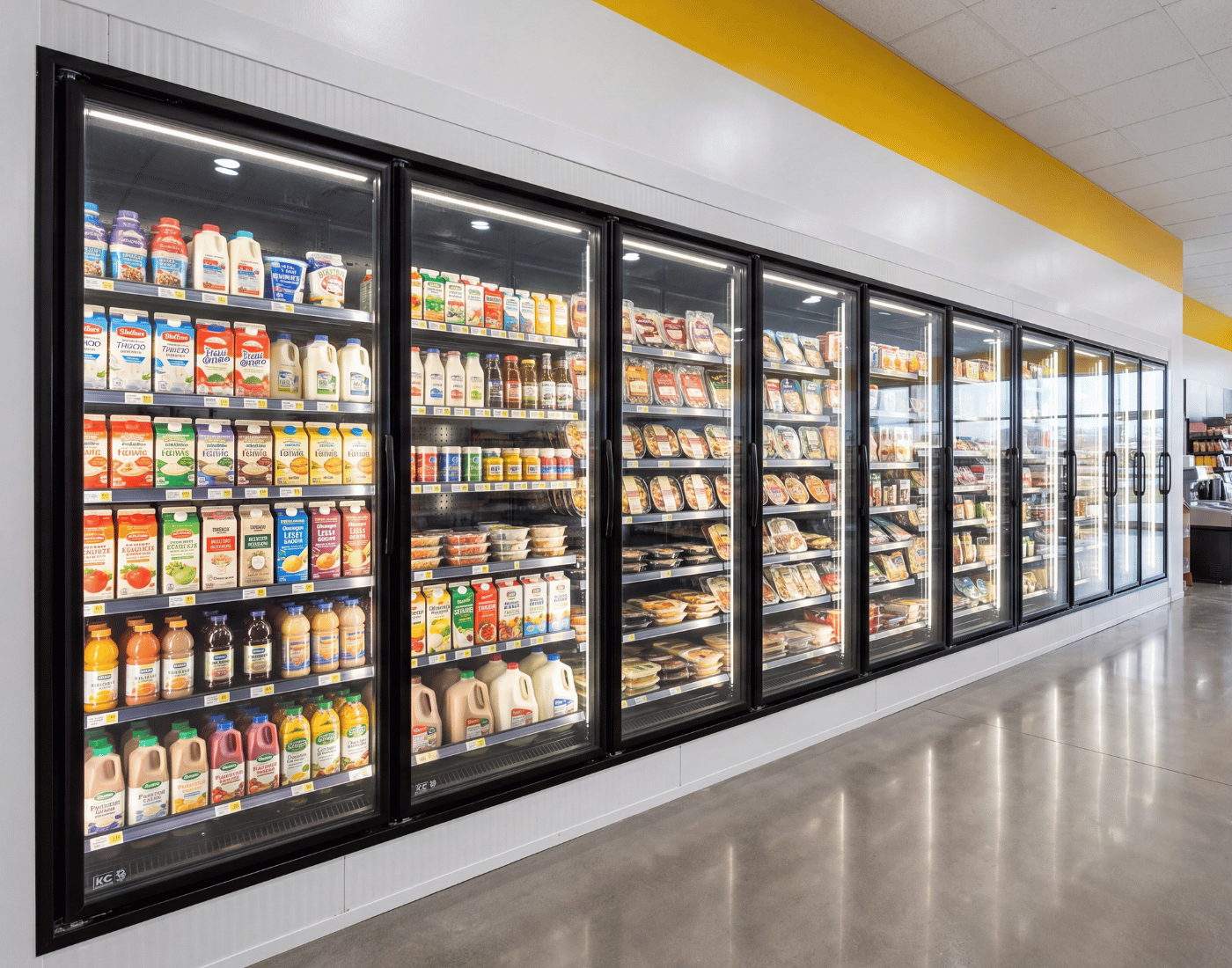 Glass display doors for commercial refrigeration by ICC Energy